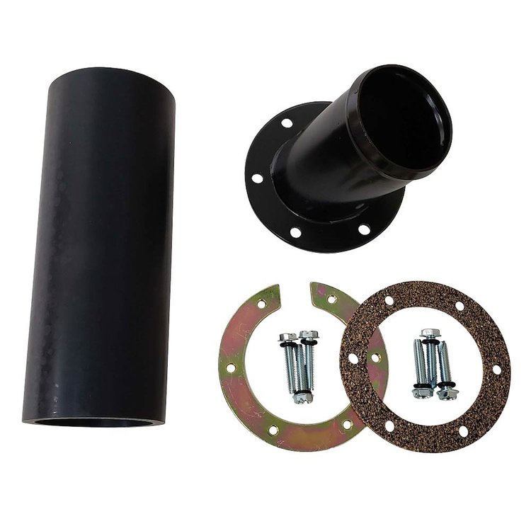 PBH-A Angled Bolt-On Fuel Filler Neck w/ 2 in. ID x 6 in. Long Hose
