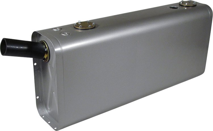 U9-A-NB-T Universal Coated Steel EFI Gas Tank w/ Angled Neck & Hose