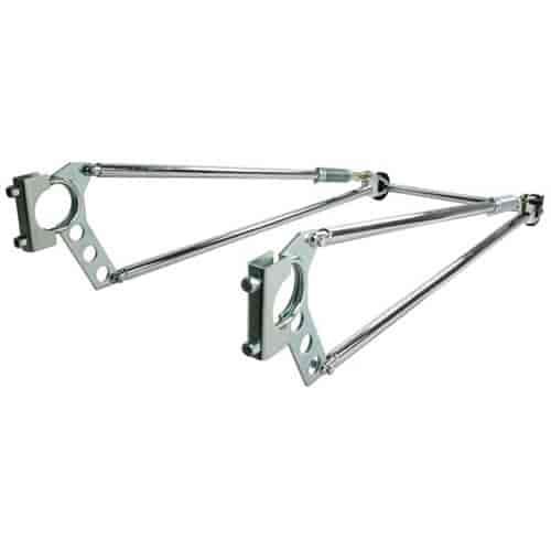 Bolt-On Chrome Round Tube Wheel-E-Bars Length: 44"