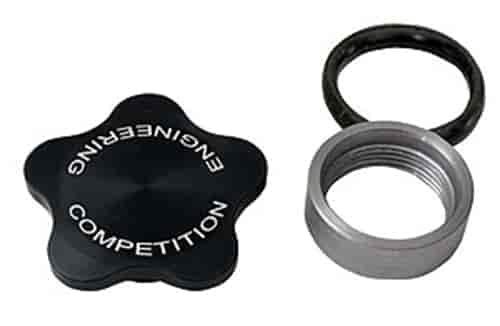 Rear End Fill Cap Kit Black Anodized Cap