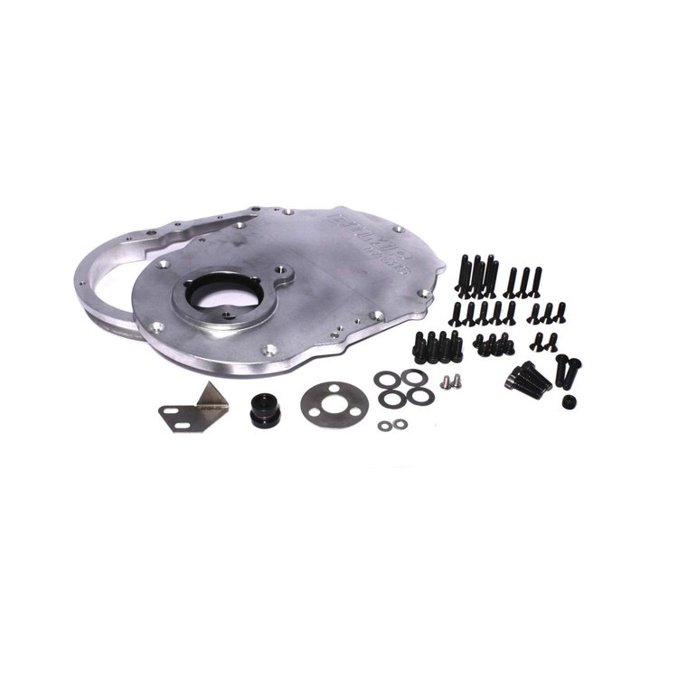 Two Piece Billet Aluminum Timing Chain Cover Big Block Chevy Gen VI
