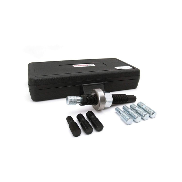 Harmonic Balancer Installation Tool Adapter Sizes Include: 7/16", 1/2", 9/16", 5/8", 3/4", 12mm, 14mm, 16mm