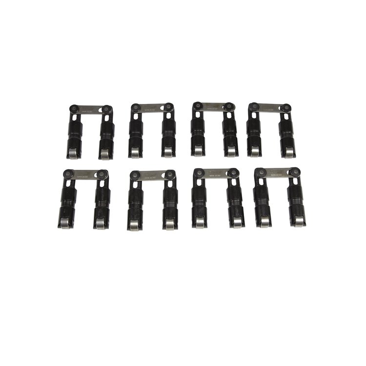 Sportsman Solid Roller Lifters with Needle Bearings for GM Gen III/IV LS [0.904 in. Body, Centered, Set of 16]