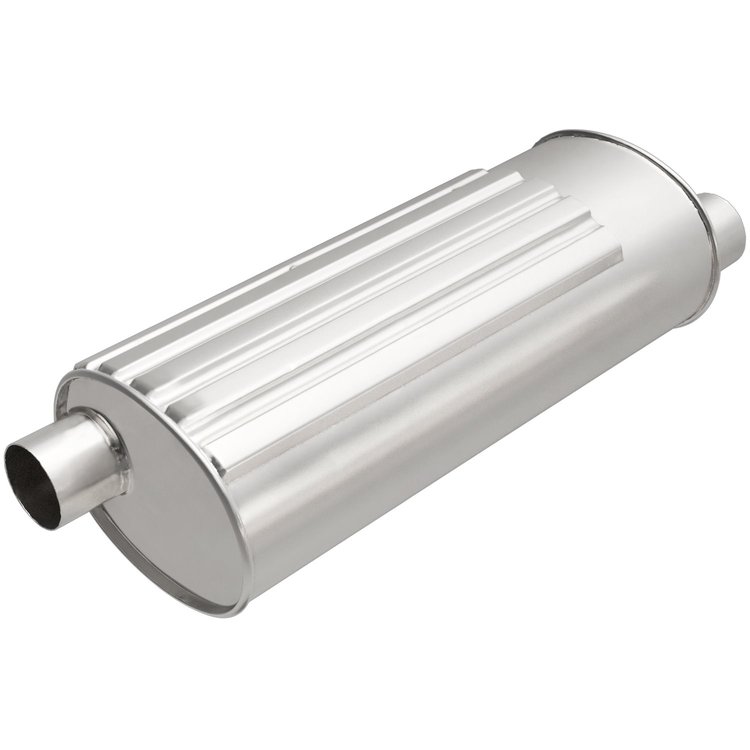 100-5081 Universal Exhaust Muffler Oval Inlet/Outlet: 2.75 in., Offset, Offset