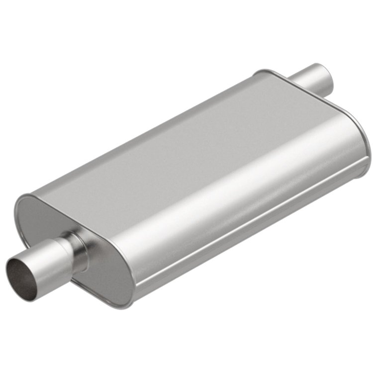 101-1193 Universal Exhaust Muffler Oval Inlet/Outlet: 2 in., 2.50 in., Offset/Center