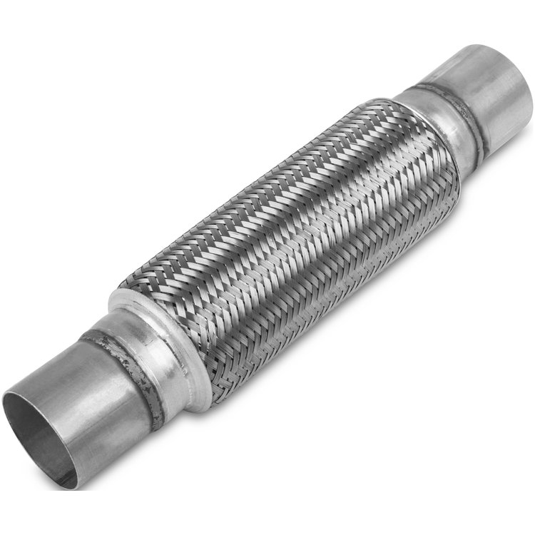 Universal Exhaust Flex Pipe, 2 in. x 12 in., With Nipples, 8 in. Flex
