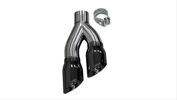 14031BLK Pro Series Clamp-On Exhaust Tip 3 in. Inlet/4 in. Dual Outlet