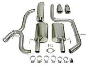 CAT-BACK SYS W/ DUAL REAR EXIT W/SINGLE 4IN. PRO-SERIES TIPS