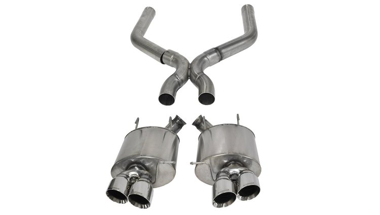 14323 Axle-Back+X-Pipe Exhaust System 2013-2014 Ford Mustang