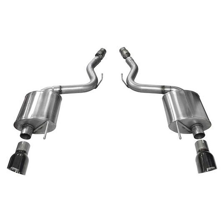 14329BLK Touring Axle-Back Exhaust System 2015-2017 Ford Mustang GT Fastback 5.0L