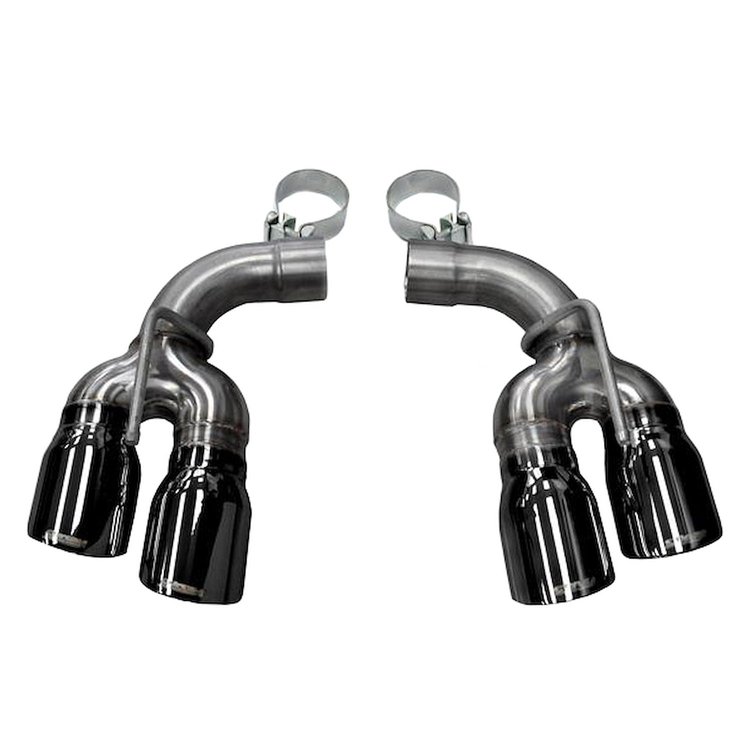 14774BLK Pro Series Clamp-On Exhaust Tip 2.75 in. Inlet/4 in. Dual Outlet