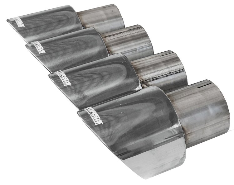 14778 Pro Series Clamp-On Exhaust Tip Kit - 4.500 in. - Polished Finish - Set of 4