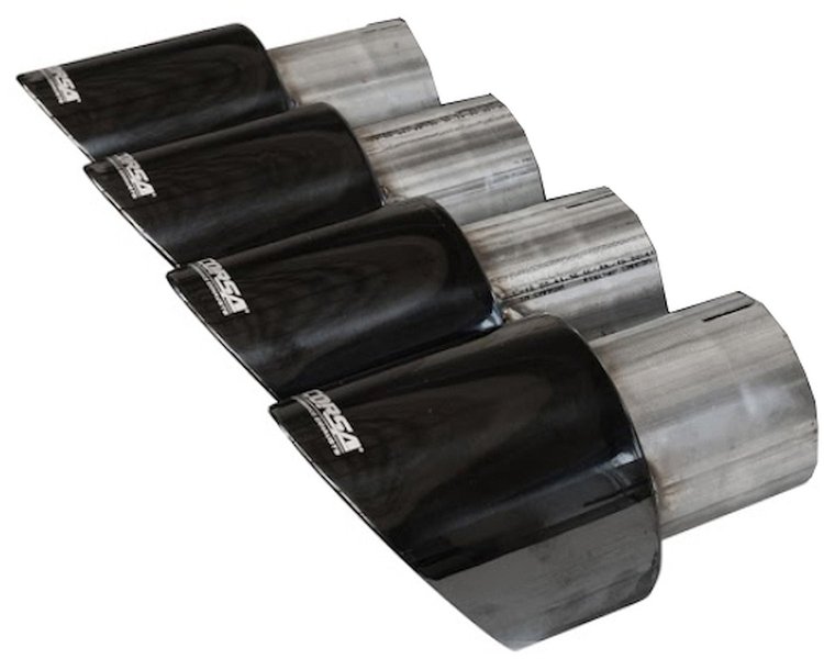 14778BLK Pro Series Clamp-On Exhaust Tip Kit - 4.500 in. - Black Finish - Set of 4