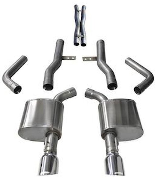 21004 Xtreme Cat-Back Exhaust System 2017-2018 Chrysler 300, Dodge Charger R/T 5.7L V8 - Polished Tips