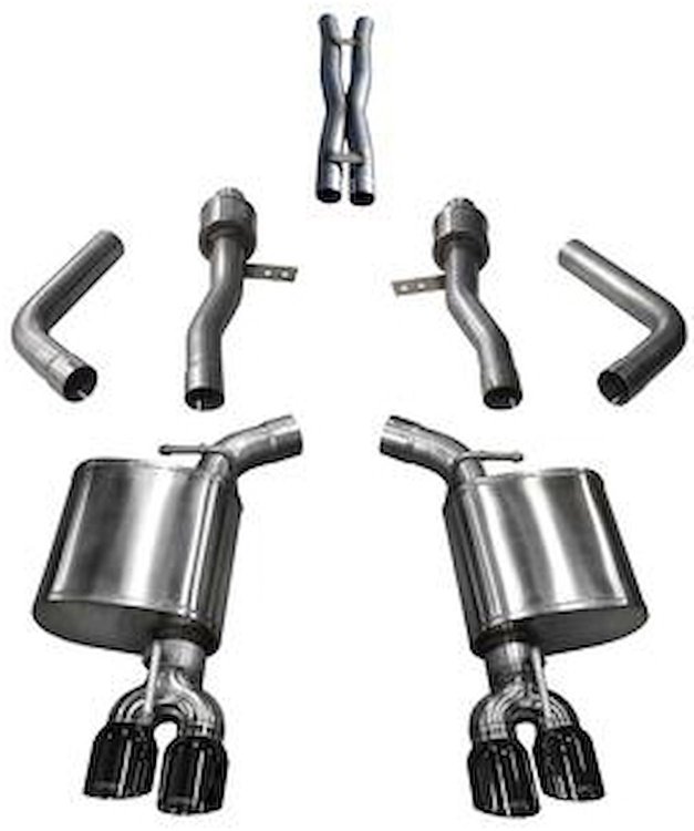 21005BLK Sport Cat-Back Exhaust System 2017-2019 Dodge Challenger R/T 5.7L V8 - Black Tips