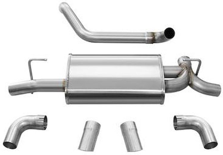 21013 Sport Axle-Back Exhaust System 2018-2019 Jeep Wrangler JL 3.6L V6 - Polished