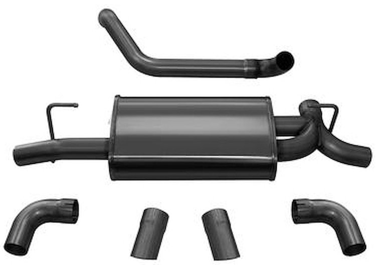 21013BLK Sport Axle-Back Exhaust System 2018-2019 Jeep Wrangler JL 3.6L V6 - Black