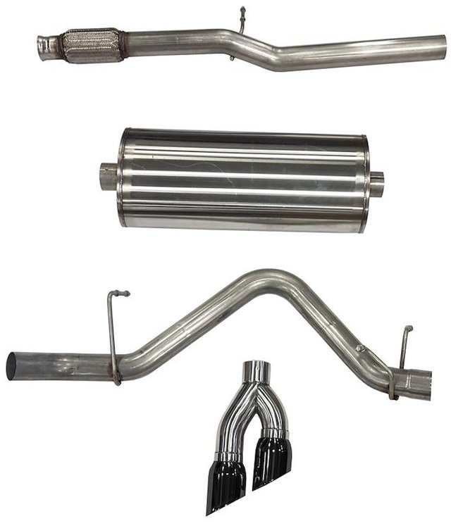 21030BLK Sport Cat-Back Exhaust System 2019 Chevy Silverado/GMC Sierra 1500 5.3L V8 - Black Tips