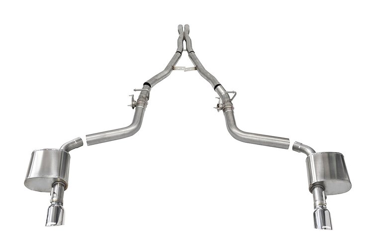 21072 Active Valve (NPP) Cat-Back Exhaust System Fits Select Dodge Challenger 6.2L, 6.4L - Single Polished Tips