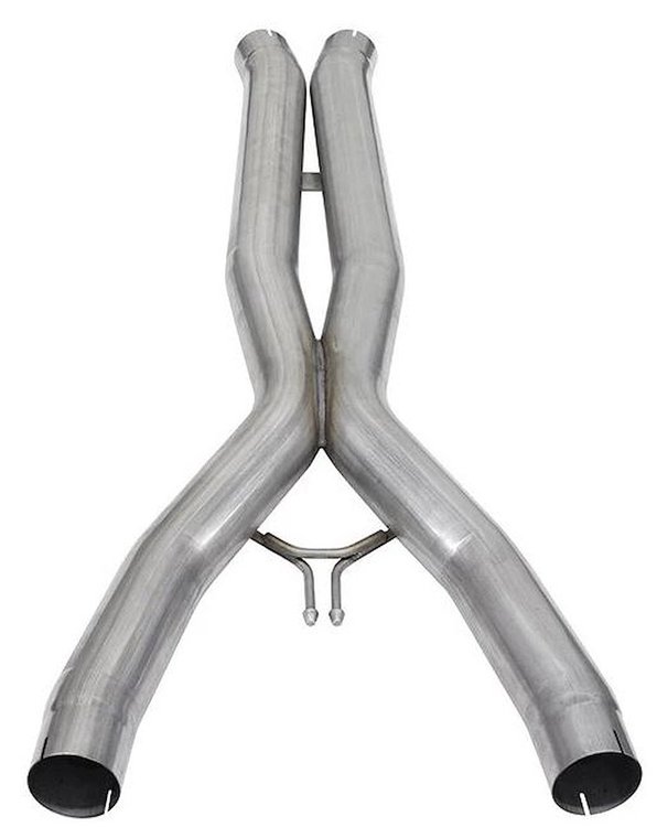 21078 X-Pipe Exhaust Cat-Connect Pipe for 2014-2019 Chevy Corvette C7 Z06/ZR1, 3 in. Diameter [304 Stainless Steel]