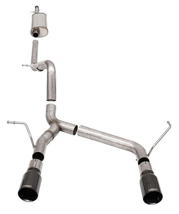 21122BLK Sport Cat-Back Exhaust System 2007-2018 Jeep Wrangler JKU 3.6/3.8L V6 [Pro-Series Black Tips]