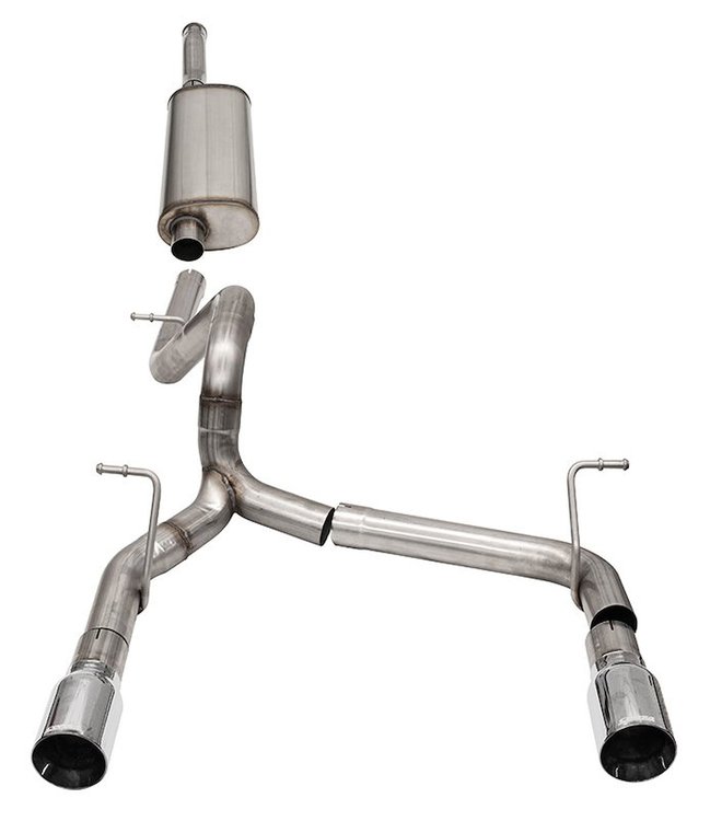 21124 Sport Cat-Back Exhaust System Fits Select Late-Model Jeep Wrangler JLU 3.6L V6 [Pro-Series Dual Polished Tips]