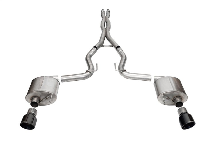 21254BLK Sport Cat-Back Exhaust System Fits Select Ford Mustang