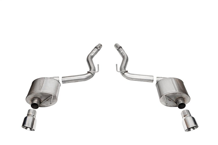21256 Touring Axle-Back Exhaust System Fits Select Ford Mustang