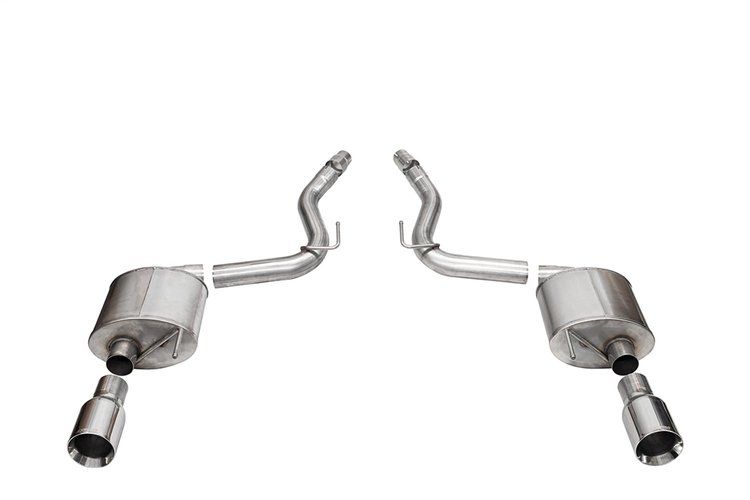 21257 Touring Axle-Back Exhaust System Fits Select Ford Mustang