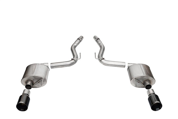 21257BLK Touring Axle-Back Exhaust System Fits Select Ford Mustang