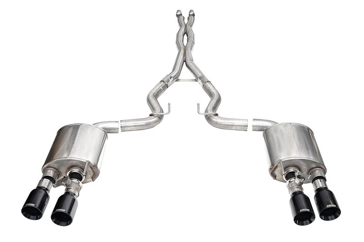 21266BLK Xtreme Valved Cat-Back Exhaust System Fits Select Ford Mustang