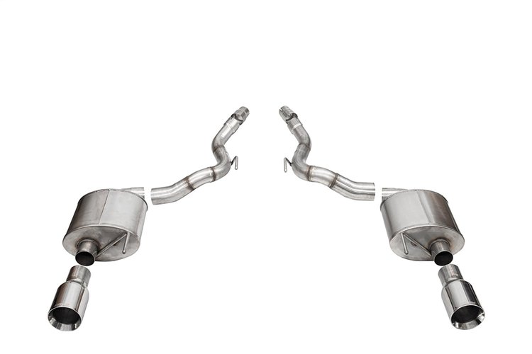 21277 Touring Axle-Back Exhaust System Fits Select Ford Mustang