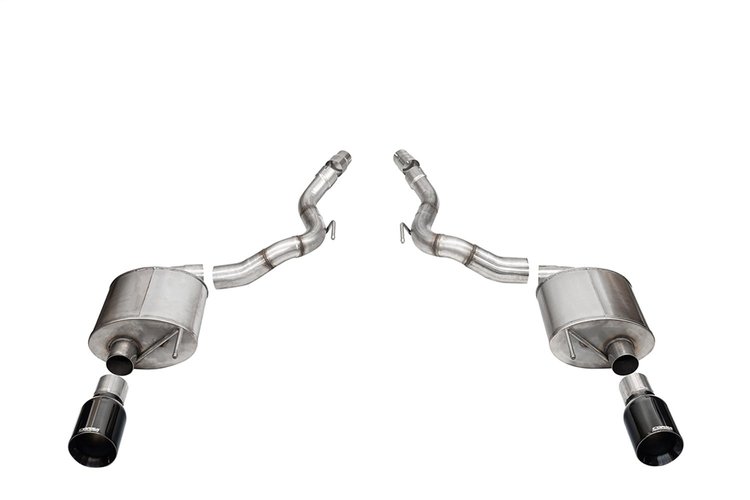 21277BLK Touring Axle-Back Exhaust System Fits Select Ford Mustang