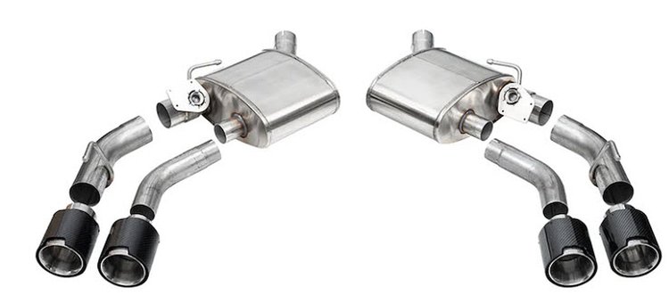 21789CF Active Valve (NPP) Axle-Back Exhaust System Fits Select Chevrolet Camaro SS, ZL1 6.2L [Quad Carbon Fiber Tips]