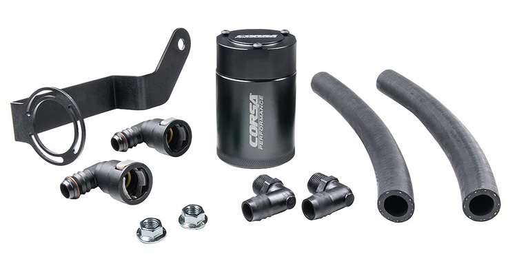 CC0006 Aluminum Oil Catch-Can Kit for Late-Model Dodge Challenger/Charger, Jeep Grand Cherokee TrackHawk with 6.2L V8