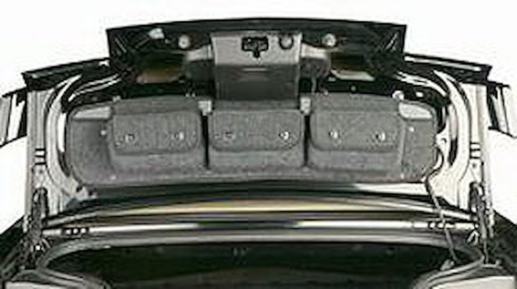 Custom Pocket Pods Trunk Storage Bag Mounts Inside Trunk Lid 3 Pockets Size 02 Charcoal