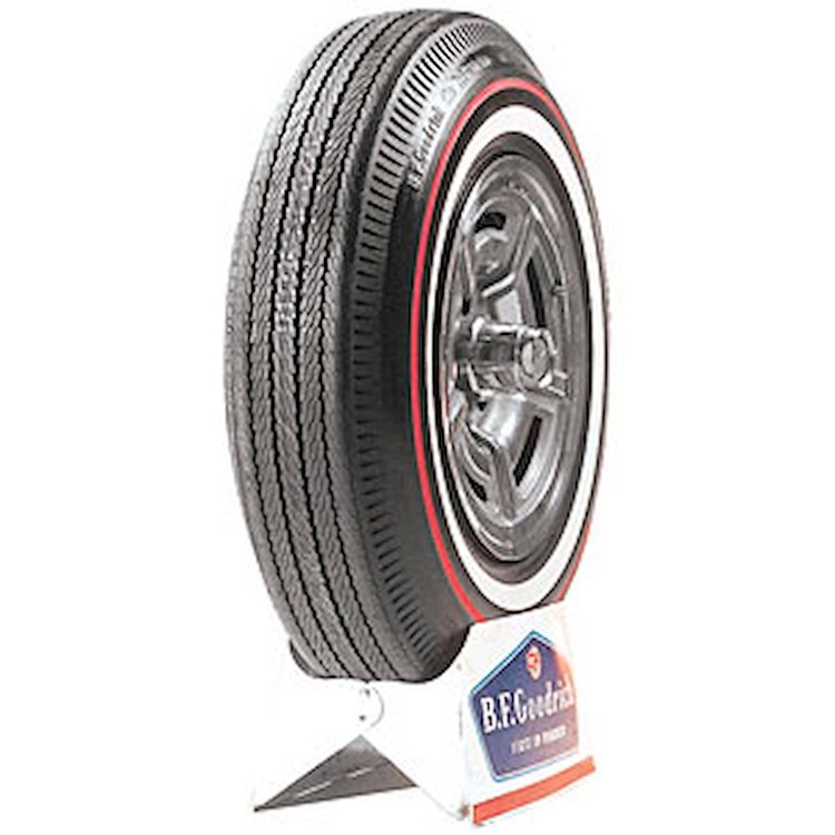 BFGoodrich Silvertown Whitewall + Redline Bias Ply Tire 815-15 ( 5.00" x 27.72" - 15" )