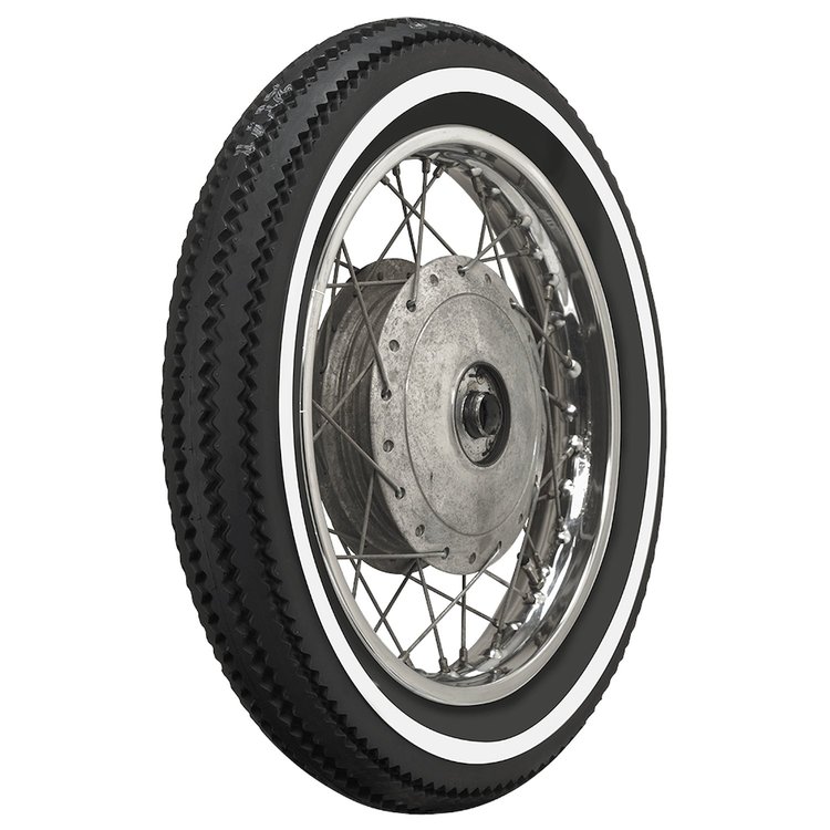 63284 Motorcycle Tire, Firestone Deluxe Champion Narrow Whitewall, 325-16