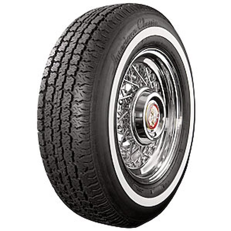 American Classic Collector Narrow Whitewall Radial Tire P215/75R14