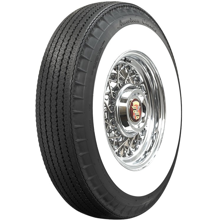 American Classic Bias Look Radial Whitewall Tire 760R15