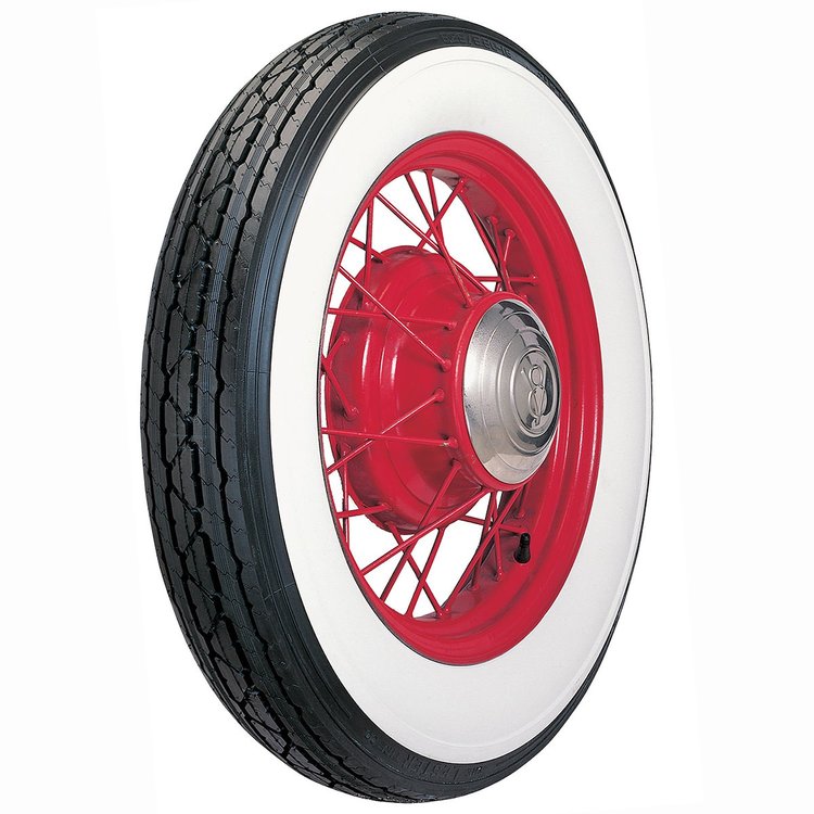 71652 Tire, Lester Wide Whitewall, 525/550-18