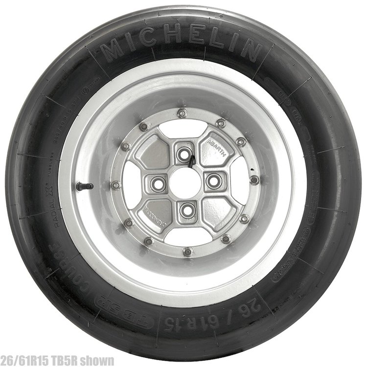 Michelin TB5+ Tire, R Medium Compound, 23/62-15