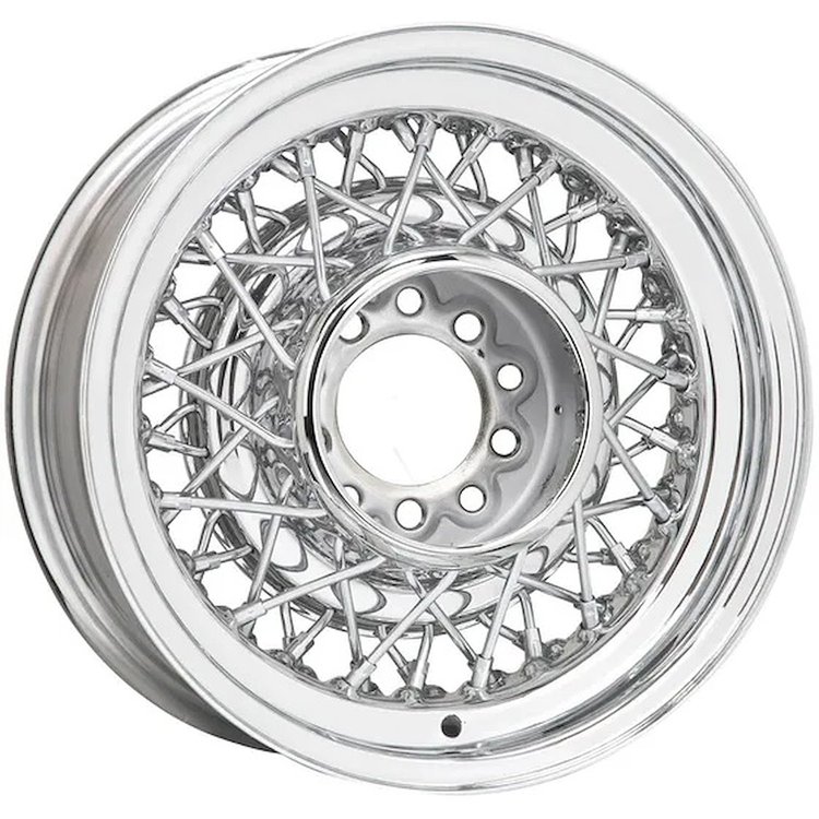 HRWC157SM312 Hot Rod Wire Wheel [Size: 15" x 7"] Chrome Finish