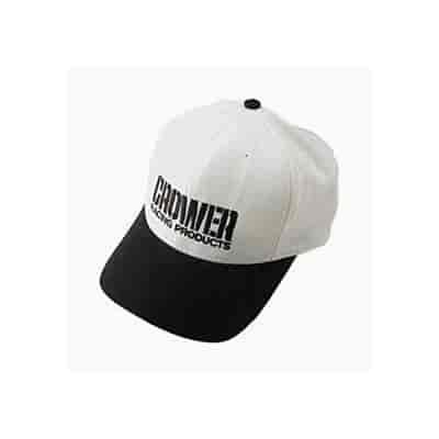 CAP WHITE WOOL W/BLACK VISOR CROWER PERFORMANCE PRODUCTS