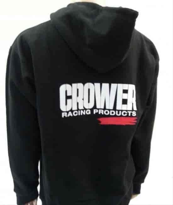 HOODIE BLK W/WHT LOGO MED