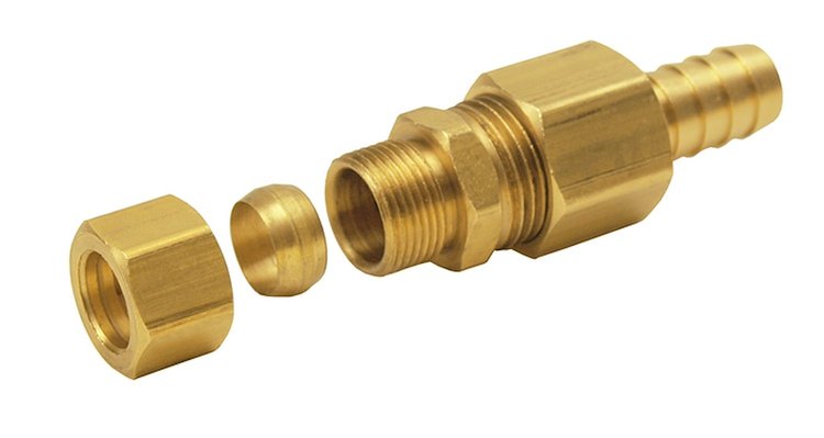13033 Transmission Cooler Line/Compression Fitting Adapter 1/2 in. Tube to 1/2 in. NPT Hose Barb [Brass]