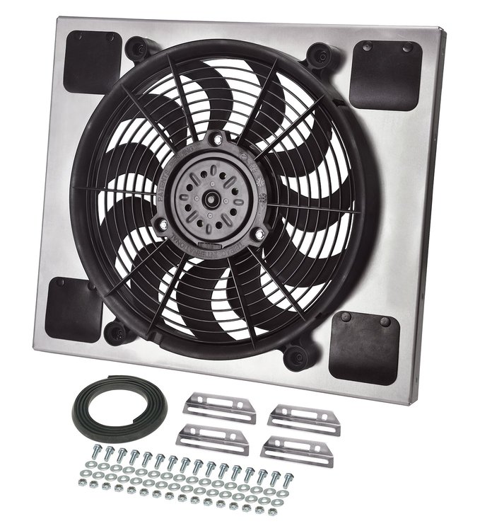 Single Speed Electric Puller Fan with Aluminum Shroud Universal Fit