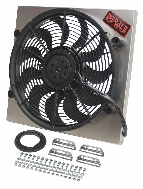 Dual Speed Electric Puller Fan with Aluminum Shroud Universal Fit