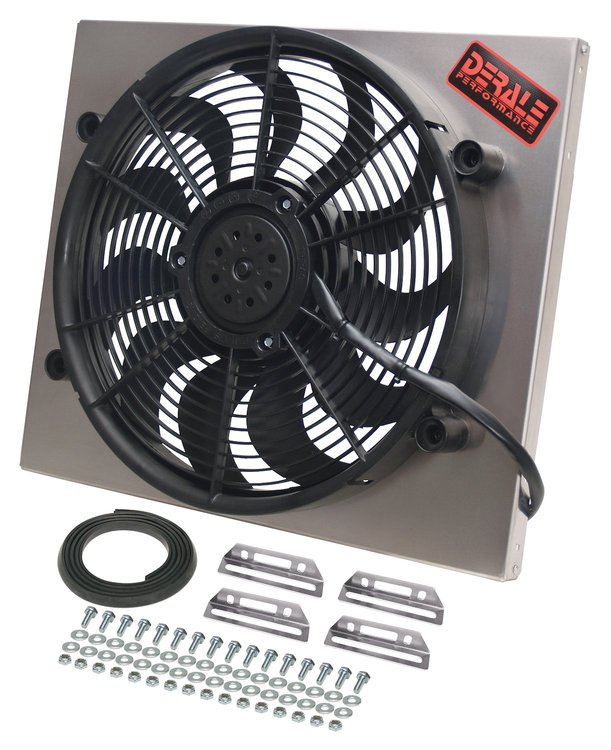 Dual Speed Electric Puller Fan with Aluminum Shroud Universal Fit