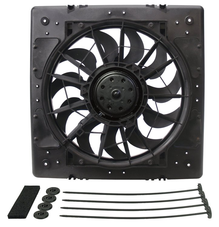 Single Speed Electric Puller Fan with Moulded Shroud Universal Fit